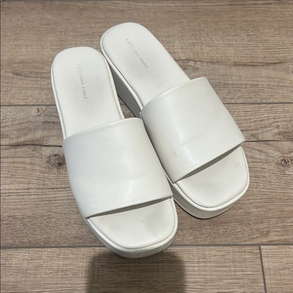 American Eagle Outfitters Women's Cream Mules
